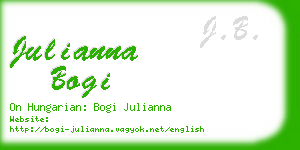 julianna bogi business card